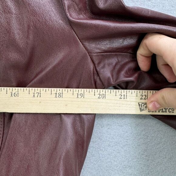 Vintage Y2K The Tannery Genuine Leather Belted Blazer Jacket size 11/12 - Picture 8 of 9